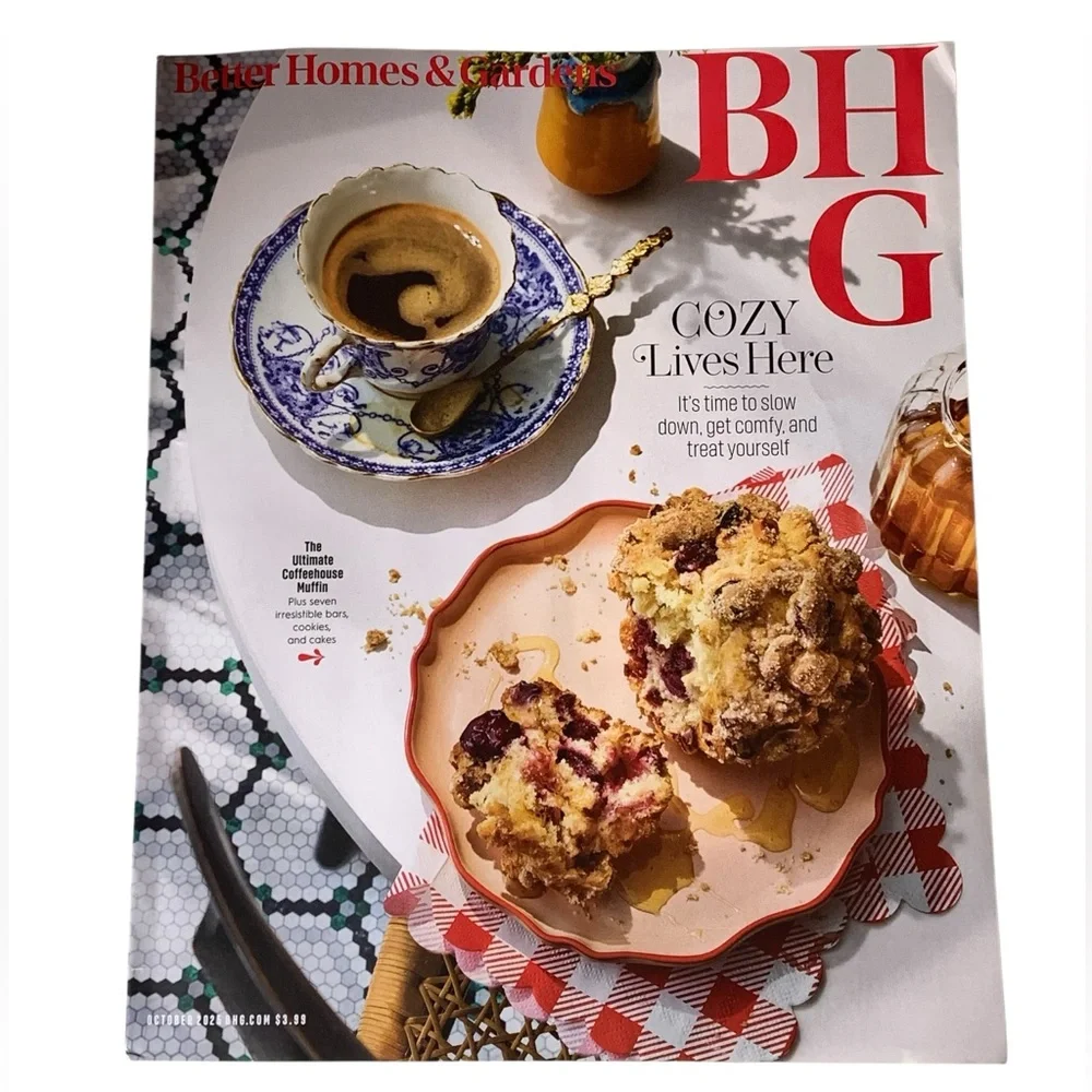 BETTER HOMES & GARDENS Magazine Issue OCT 2025 Cozy Lives Here Fall Coffee